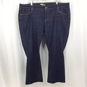 Old Navy The Diva Bootcut Jeans Womens Size 20 Dark Wash Denim HEMMED 27 Inseam